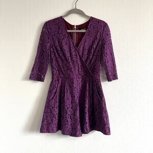Alexia Admor Purple Lace Romper S Romantic Soft Feminine Whimsigoth Cocktail